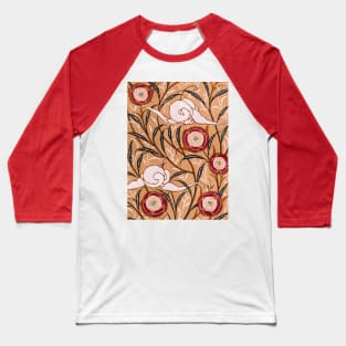 Art Deco Flowers Baseball T-Shirt